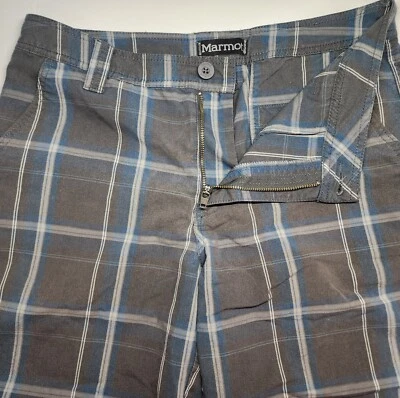 Pantalones cortos chinos a cuadros gris/azul Marmot para hombre talla 32 Foto 1 de 4