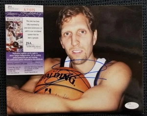 DIRK NOWITZKI Signed Autographed Dallas Mavericks 8x10 Photo. JSA - Picture 1 of 4