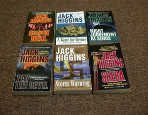 JACK HIGGINS, 6 books A GAME FOR HEROES, PAY THE DEVIL, STORM WARNING, SHEBA - Imagen 1 de 2