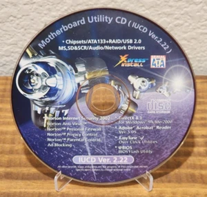 Motherboard Utility CD IUCD Ver. 2.22 Windows 2000 Version Bios Drivers Disc - Picture 1 of 3