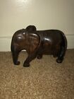 Beautiful Wooden carved Elephant statue excellent condition 12cm tall