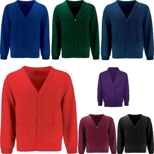 CARDIGAN MAGLIONE FELPA BOTTONI PILE SCUOLA BAMBINA TOP TASCHE CAMICIA - Foto 1 di 8