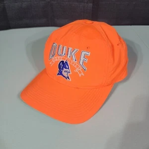 Duke Blue Devils Hat Bright Orange Adjustable Made In Korea - Picture 1 of 9