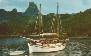 Sailboat dingy postcard 1965, Sailboat air stamp 13 cents, Oregon delivery point - Picture 1 of 7