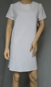 SHE + SKY WOMEN'S SIZE M SHIFT DRESS OFF WHITE SHORT SLEEVE NWOT - Picture 1 of 6