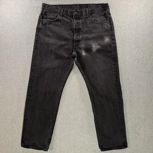Levi's 501 XX Black Jeans Button Fly Faded Distressed 501xx Men’s 38x32 (38x30) - Picture 1 of 14