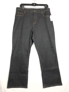 Denim & Co 16P How Fitting Petite Tummy Slimming Bootcut Jeans A97244 Black xl - Picture 1 of 7