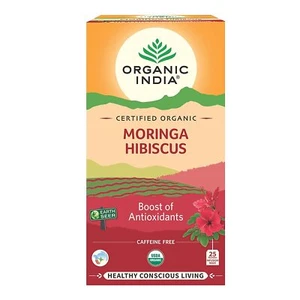 Organic India Moringa Hibiscus 25 Tea Bags with Free Shipping - Picture 1 of 8