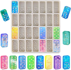 Professional Domino Molds for Resin Casting, Jumbo Silicone Dominoes Mold 28 - Picture 1 of 7