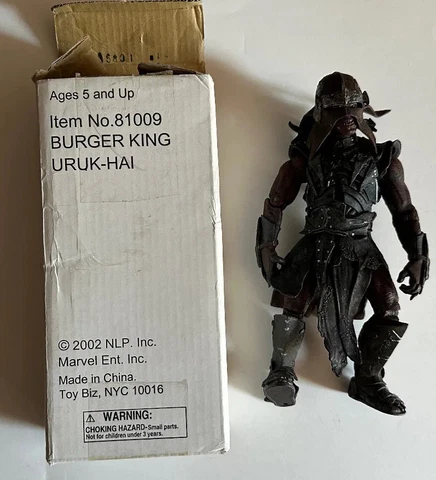 VINTAGE LORD OF THE RINGS BURGER KING MAIL AWAY URUK-HAI TOYBIZ WITH MAILER BOX Cover