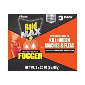 Raid Max Concentrated Indoor Bug Killer Fogger - 2.1oz/3ct - Picture 1 of 3