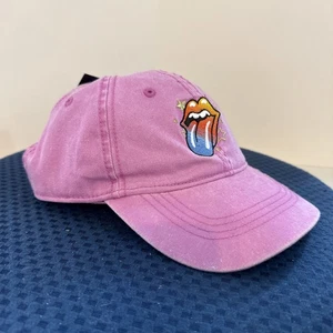 NWT The Rolling Stones Baseball Cap Pink One Size Concert Music Tongue Logo - Picture 1 of 11