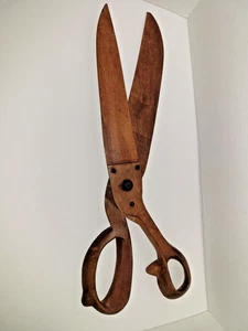 Riesiges Paar Holzscheren - Wanddeko für Nähzimmer, Schneiderin, Haare - Bild 1 von 9