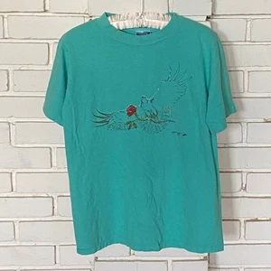 Vintage 1980 AERIE DESIGN Hanes Beefy TShirt Vogel Rose Grafik T-Shirt Medium USA - Bild 1 von 12