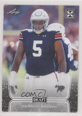 2020 Leaf Draft Derrick Brown #28 Rookie RC - Image 1 of 2