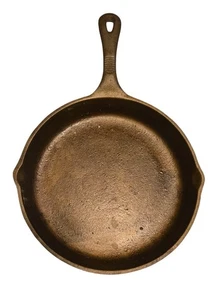 Seasoned Benjamin & Medwin 11-1/2" Cast Iron Skillet Heat Rings Dual Pour Spouts - Foto 1 di 5