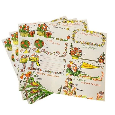 Rare Vintage Gift Card Labels Stickers Collectable HTF Birthday Gift General - Image 1 of 2