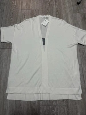 NWT BRUNELLO CUCINELLI MONILI BEADING V-NECK CASHMERE SILK SWEATER, SIZE MEDIUM - Image 1 of 4