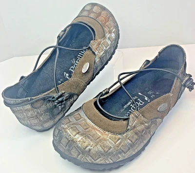 Zapatilla deportiva Birkenstock Papillio marrón metálico plana cuerda de palanca cierre talla 5 Foto 1 de 4