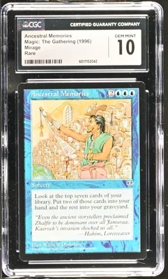 ANCESTRAL MEMORIES Mirage Rare CGC 10 MTG [Nostalgium] - Image 1 of 2