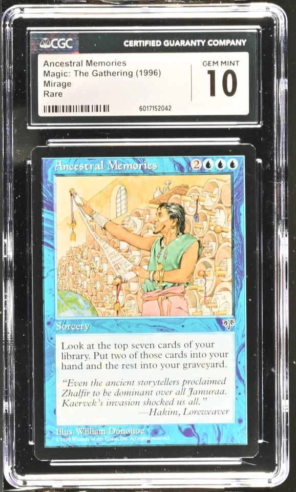 ANCESTRAL MEMORIES Mirage Rare CGC 10 MTG [Nostalgium] - Image 1 of 2
