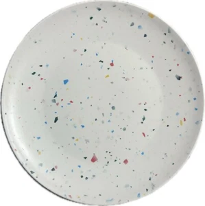 NWT Set Of 4 Melamine Round 7.5" Salad Plates Confetti Design Dishwasher Safe - Picture 1 of 6