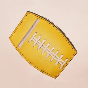 American Football Yellow Glove Wallet Card Holder, Custom Leather Card Wallet - Picture 1 of 6