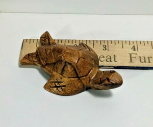 Small Hard Wood Turtle, Hand Carved, Made in Bali, Indonesia - Longevity - New - Picture 1 of 3