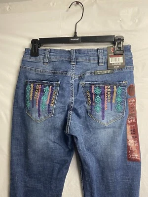 New Cowgirl Tuff Walk Free Jeans Straight Leg Boho Embroidered Western Size 26 - Image 1 of 4