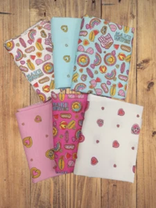 Paquete surtido de 6 cuartos de grasa para Barbie Malibu Fat Quarter - Imagen 1 de 2