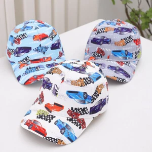 Kids Boys Racing Cars Baseball Cap Summer Outdoor Sports Sun Hat School Cap Gitf - Picture 1 of 16