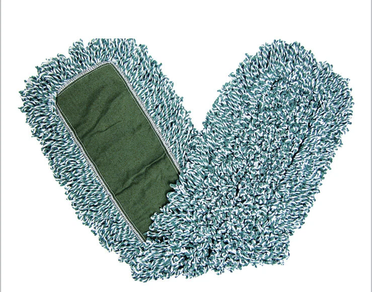 12 件装 Rubbermaid 商用环端超细纤维除尘拖把头 5 英寸 X 36 英寸蓝色 — 第 1/1 张图片