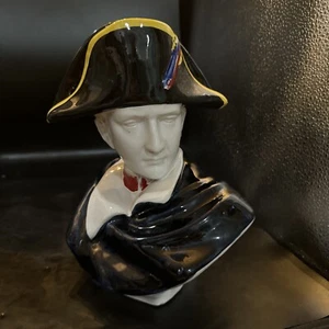 white tin glazed Majolica Napoleon Bust 9 1/2 In - Picture 1 of 18