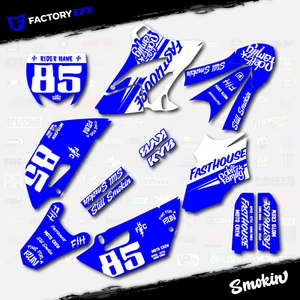 Blue White Smokin Camo Graphics Kit fits 15-21 Yamaha YZ85 YZ 85 Decals Sticker - Picture 1 of 6