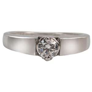 0.70Ct D/VVS1 Round Shape Solitaire Women's Ring In 14KT White Gold - Bild 1 von 8