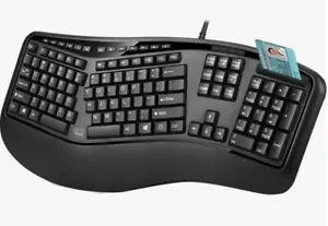 Adesso TruForm AKB-150SB-TAA Desktop Ergonomic Smart Card Reader Keyboard - Picture 1 of 10