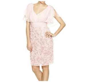 JS Collections Rosette Embellished Dress Sz 6 Pink - Picture 1 of 1