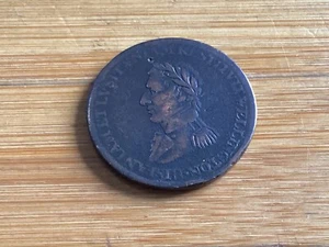 1812 GREAT BRITAIN (WELLINGTON) 1/2 PENNY - RARE TYPE - + Quality - 1514E - Picture 1 of 2