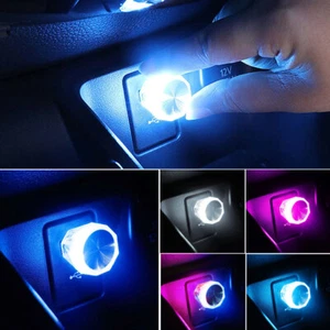 1pc USB Mini LED Auto Light Neon Atmosphere Ambient Lamp Bulb Car Accessories - Picture 1 of 20