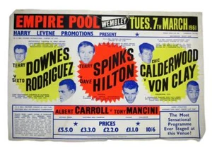 Terry Downes vs. Sixto Rodriquez 14x22 On Site 1961 Boxing Poster London - Picture 1 of 1