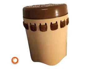 1970er EMSA Badezimmerhocker Wäschekorb Designklassiker Topzustand beige-braun - Bild 1 von 4