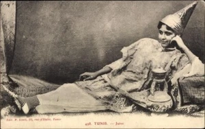 c.1908 JUDAICA, Young Jewish Woman in Folk Costume, in Tunisia; HDH Publ. Mint - Bild 1 von 1