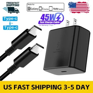 45W Type USB-C Super Fast Wall Charger+ 6ft Cable for Samsung Galaxy S20 S22 S23 - Picture 1 of 9