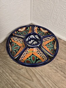 7 Pc Talavera Mexican Pottery Folk Art Appetizer Tapas Tray Serving Dish Set NWT - Picture 1 of 7