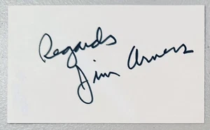 James Jim Arness Signed Autographed 3x5 Card BAS Beckett Cert Gunsmoke - Picture 1 of 2