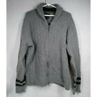 Vintage Banana Republic Men's Gray Full Zip Sweater Size Xl  80% Merino Wool