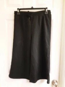 Connection 18 Pants stretch black, active or lounging gaucho women's size M, NWT - Picture 1 of 5