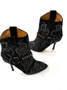 Nine West Studded Heel Cowboy Western Sexy Boots Size 8.5 Women's - Picture 1 of 11