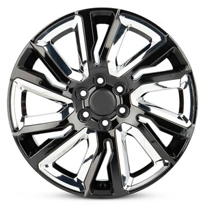 New Wheel For 2007-2014 GMC Yukon XL 1500 22 Inch Black Alloy Rim - Picture 1 of 10
