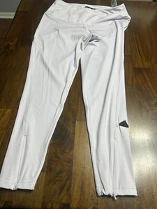 Adidas Active Women’s Leggings Size 1X NWT Lavender Ankle Zip Full Length - Picture 1 of 6